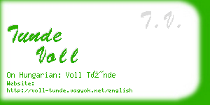 tunde voll business card